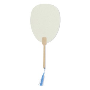 Unique Bargains Portable Double-Sided Long Handle Xuan Paper Folding Fan 1 Pc - 1 of 4