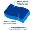 ELITRA HOME Heavy Duty Scrubber Sponge, with Smell Resistant Hydrophilic Foam Technology, Odorless - Blue - 4 of 4