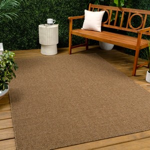 JONATHAN Y Solana Easy Jute Rustic Solid Color Indoor/Outdoor Area Rug - 1 of 4