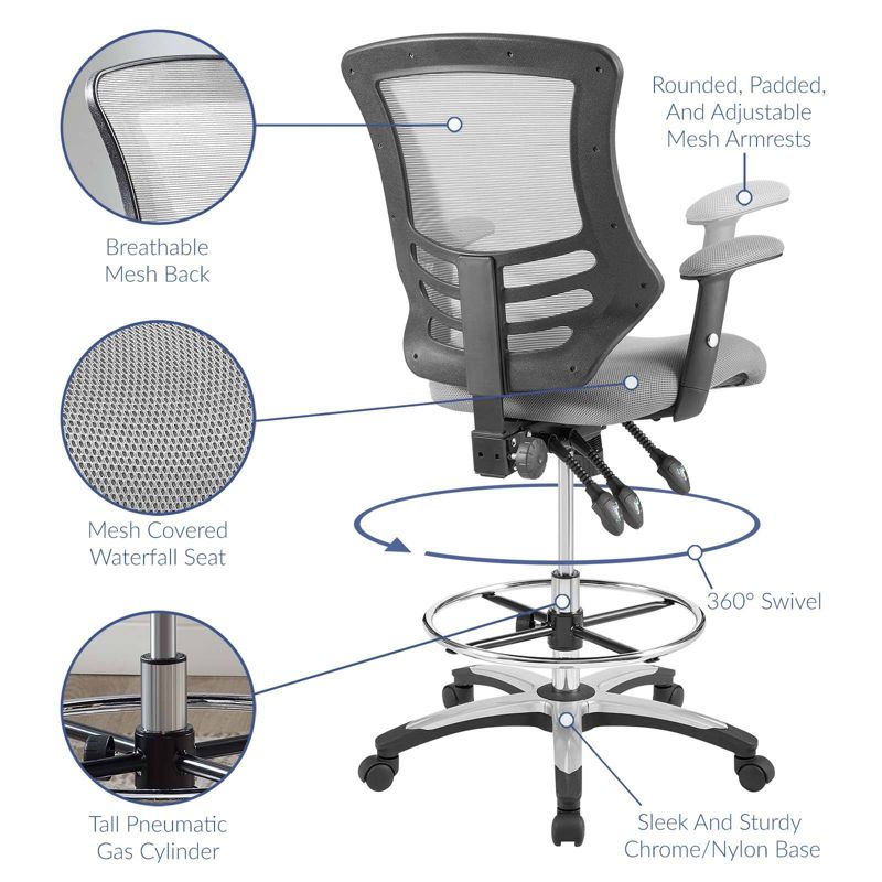 Calibrate Mesh Drafting Chair - Modway, 3 of 8