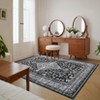Non Slip Machine Washable Runners Ultra Thin Indoor Foldable Print Carpet Vintage Retro Floral Medallion Floor Cover - 4 of 4