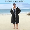 Catalonia Waterproof Swim Parka Fleece Plush Lined Swimming Jacket Windproof Swim Robe Warm Fuzzy Swim Cape for Women Men Youth Cozy Gift - 3 of 4