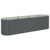 vidaXL Garden Raised Bed Grey Galvanized Steel 157.5 x 31.5 x 31.9 in - 2 of 4