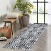 Modern Geometric Area Rug, Pearl Velvet Polyester, Washable, Non-Slip, Foldable for Hallway, Kitchen, Entryway & Office - 4 of 4