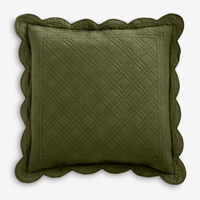 BrylaneHome Florence Euro Sham - Euro, Green