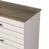 Galano Uf Elis 5 Drawer Chest (Interlock) - Ivory - 2 of 4