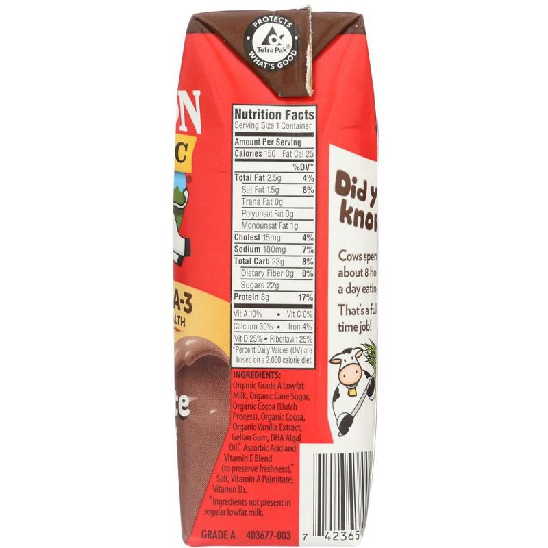 Horizon Organic Low Fat Chocolate Milk - Case of 12/8 oz, 4 of 8
