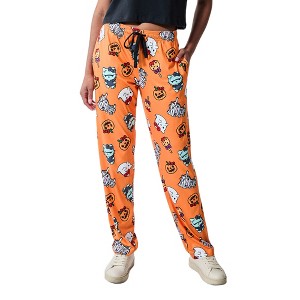 Hello Kitty Halloween Costumes Women’s Orange Sleep Pajama Pants - 1 of 4