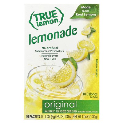 True Citrus, True Lemon, Original Lemonade, 10 Packets, 0.11 oz