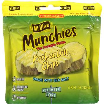 Mt. Olive Munchies Kosher Dill Chips Pickle Pouch - 4.8oz