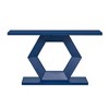 Modern Entryway Table W/Innovative Hollow Hexagon Leg Structure and Premium Fir Veneer Finish for Sophistication,Suitable for Hallway, Entryway - 3 of 4