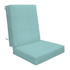 Honeycomb Outdoor Highback Dining Chair Cushion - 1 of 4