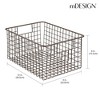 mDesign Metal Wire Food Organizer Basket with Built-In Handles, 8 Pack, Bronze - 4 of 4