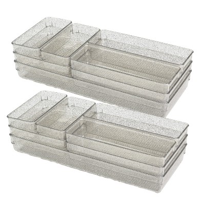 Trio Home Trio Essentials 14PC Drawer Organizers, 5 Versatile Sizes, Storage Bins for Makeup, Bedroom, Kitchen — фото 6