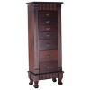 Tangkula Jewelry Cabinet Armoire Cambered Front Storage Chest Stand Organizer - 2 of 4