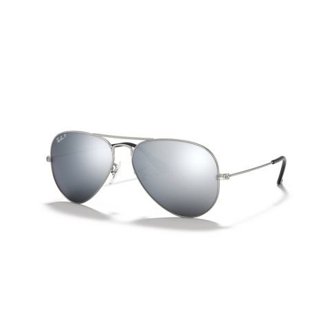 Ray-Ban Grey Pilot Unisex Sunglasses