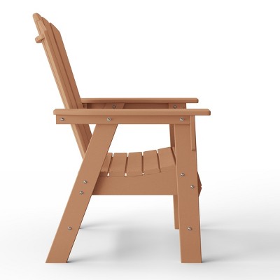 Teak Shell-Back Adirondack Outdoor Dining Chair