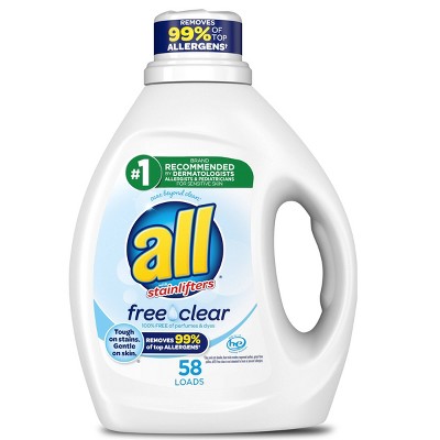 all Liquid Laundry Detergent - Free Clear for Sensitive Skin - 88 fl oz