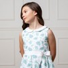 Hope & Henry Heirloom Girls' Linen Sleeveless Peter Pan Collar Tea Dress with Waist Sash, Kids - 3 of 4