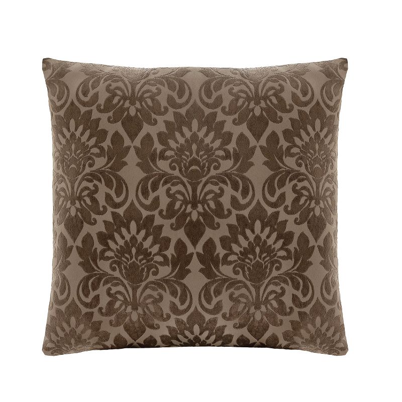 Kate Aurora Cleopatra Damask Embossed 18" X 18" Filled Accent Throw Pillow, 1 of 4