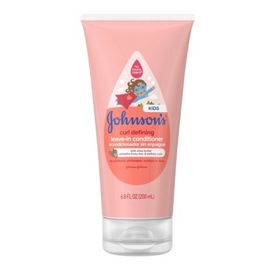 Johnson&#39;s Kids Curl Defining Leave-In Conditioner, Shea Butter, Gentle for Toddlers&#39; Hair - 6.8 fl oz