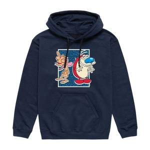 Men's - Ren & Stimpy - Ren and Stimpy Retro Nickelodeon Logo Graphic Fleece Pullover Hoodie - 1 of 4