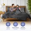 Kickoff Home Viscose from Bamboo Sheets Set 300 Thread Count 100% Organic Bamboo Viscose Cooling Bedding Sheets Hot Sleepers, Flat, Fitted, Pillowcase - 3 of 4