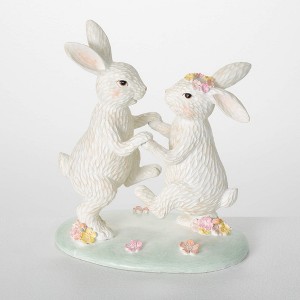 9.75"H Sullivans Dancing Tabletop Bunny Statue  Multicolored - 1 of 3