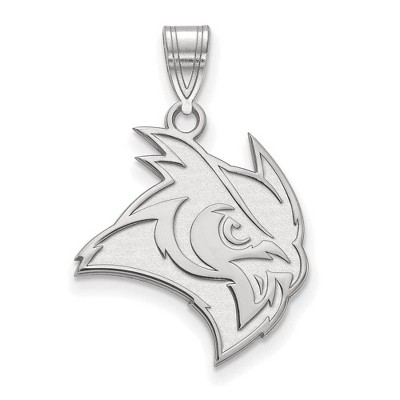 Black Bow Jewelry 10k White Gold Rice Owls NCAA Large Pendant