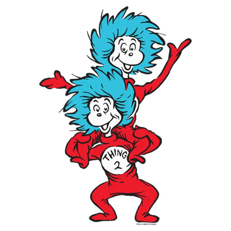 Juniors Womens Dr. Seuss Thing 1 and Thing 2 T-Shirt, 2 of 5