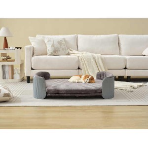 MaseiKar Scandinavian Cat Couch Bed – Mid/Large Pet Sofa with Removable Washable Cover, PP Indoor Furniture, Elevated Cozy Bed for Cats - 1 of 4