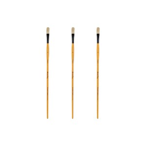 Mimik Hog Professional Synthetic Hog Bristle Paint Brush- Versatile Alternative to Natural Hog Hair Paint Brushes for Oil Painting, Acrylics, Inks, - 1 of 4