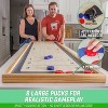 GoSports 6 ft Tabletop Shuffleboard and Curling 2 in 1 Game with 8 Pucks and Tote Bag - Red and Blue - 4 of 4