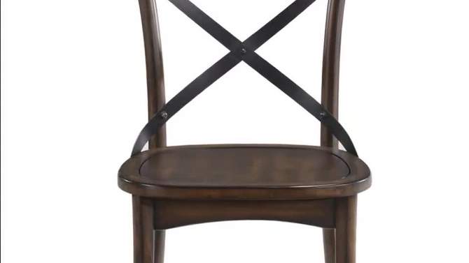 Set of 2 Kaelyn Side Dining Chair Dark Oak/Black - Acme Furniture, 2 of 7, play video
