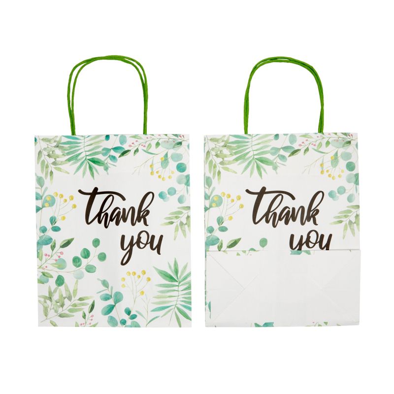 Sparkle and Bash 50 Pack Medium Thank You Paper Gift Bags with Handles for Party Favors, Shopping Merchandise Bags, White, 10x8 in, 5 of 6