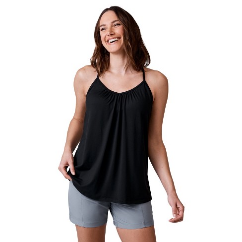 Free Country Women's Microtech� Chill B Cool V-neck Built-in Bra Cami Top  Black L : Target