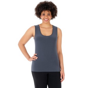Rekucci Curvy Woman Travel in Style Scoop Neck Tank Top – Comfortable, Flattering & Wrinkle-Resistant - Black , 2X - 1 of 3