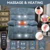 Rising Recliner Chair Heat Massage Dual Motor,Large Chenille Electric Power Lift Recliners With Power-Remote,Medium-Firm And Heavy Duty-Cuddlewood - 2 of 4