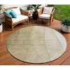 Taupe Beige And Ivory Ombre Washable Indoor Outdoor Area Rug - 2 of 4