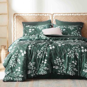 BAGOKIE 7 Pieces Floral Bed in a Bag Comforter Set for All Season - 1 of 4
