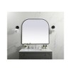 Elegant Lighting Metal Frame Arch Mirror 42x38 Inch in Black - 2 of 4