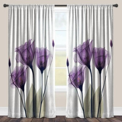 Laural Home Gentian Hope 95" Sheer Window Panel, 1pc