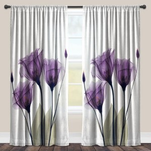 Laural Home Gentian Hope 84" Sheer Window Panel, 1pc - 1 of 1
