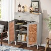 Hommoo Wooden Storage Cabinet Sideboard with Adjustable Shelves and Drawer - 3 of 3