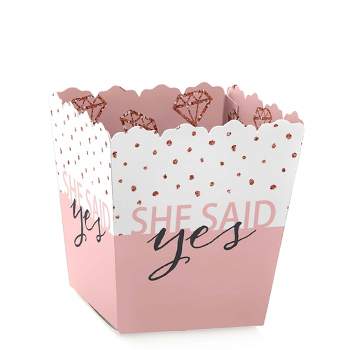Big Dot of Happiness Bride Squad - Party Mini Favor Boxes - Rose Gold Bridal Shower or Bachelorette Party Treat Candy Boxes - Set of 12