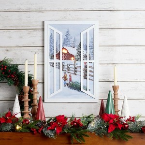 The Lakeside Collection Lighted Holiday Window Wall Art - 1 of 4