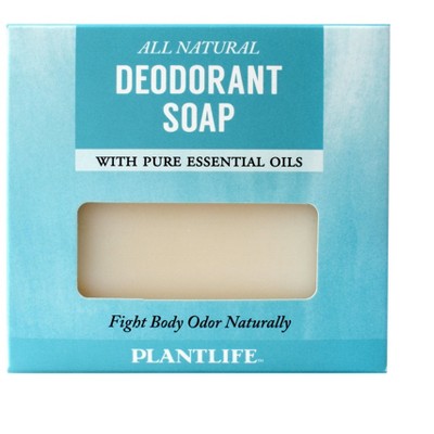 Plantlife Deodorant Bar Soap – Moisturizing, Soothing, Plant-Based, Handcrafted in California – 4.5 oz