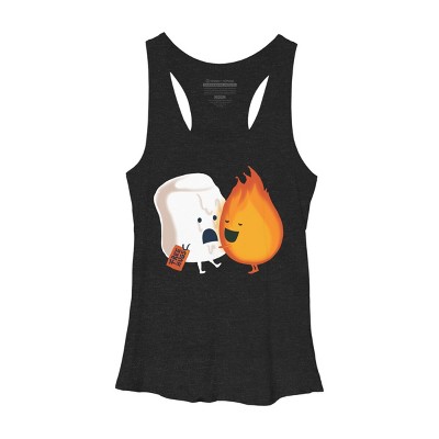 Women's Design By Humans Fire Hug By radiomode Racerback Tank Top