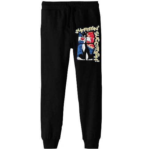 Looney Tunes Sylvester Sufferin' Succotash! Youth Black Graphic Jogger