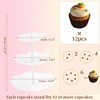 Unique Bargains Petal-shaped 3-Layer Dessert Cupcake Stand with Layered Serving Tray for Pastries Donuts and Fruits - 2 of 4